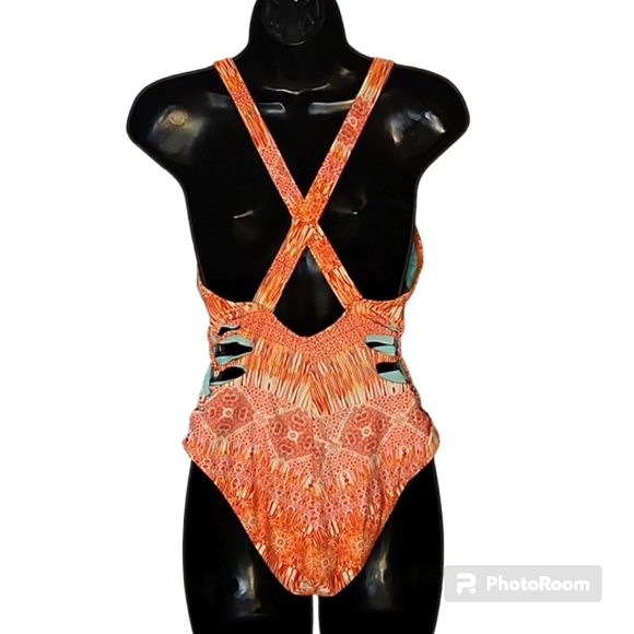 YMI 1 piece bathing suit with side cut-outs SZ M - Picture 2 of 5